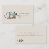 Sewing Machine Scissors Needle Tailor 名刺 (正面/裏面)