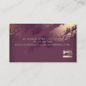 Sewing Machine Seamstress  Lights Burgundy 名刺 (裏面)