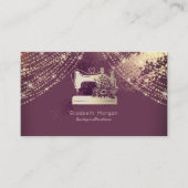 Sewing Machine Seamstress  Lights Burgundy 名刺 (正面)