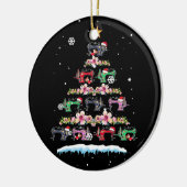 Sewing Machines Christmas Tree Funny Sewing セラミックオーナメント (左)