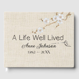 Sewing Needle And Stitches for Memorial Service ゲストブック