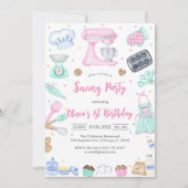 Sewing Party Birthday Invitation 招待状 (正面)