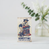 Sewing quilter quilter seamstress cowgirl pinup 名刺 (スタンド正面)
