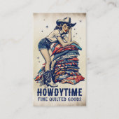 Sewing quilter quilter seamstress cowgirl pinup 名刺 (正面)