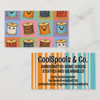 Sewing quilter quilter seamstress thread spools 名刺