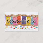 Sewing quilter quilter seamstress thread spools 名刺 (正面)