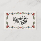Sewing Small Business Thank You Business Card 名刺 (正面)