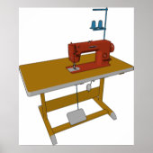 Sewing Table And Machine ポスター (正面)