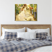 Sewing the Sail, 1896 by Joaquin Sorolla キャンバスプリント (インサイチュ (寝室))