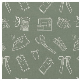 Sewing Themed Pattern Fabric ファブリック