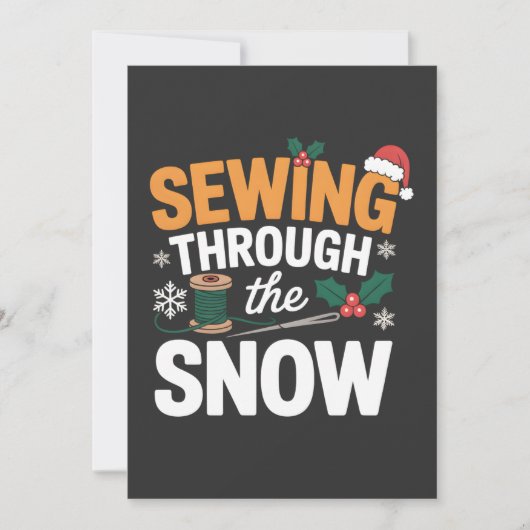 Sewing Through the Snow Funny Christmas Quilt セーブザデート (正面)