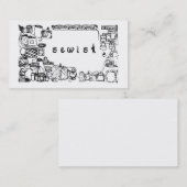 sewist fabric business card FabricatedFrames.com 名刺 (正面/裏面)