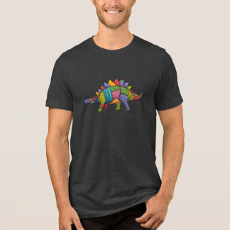 Sewn Scales: Patchwork Stegosaurus Unisex T-Shirt トライブレンドＴシャツ