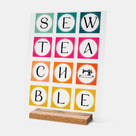 Sewteachable カラフルスクエア アクリルサイン