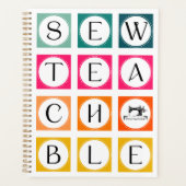 Sewteachable カラフルスクエア プランナー手帳 (正面)