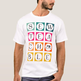 Sewteachable カラフルスクエア tシャツ