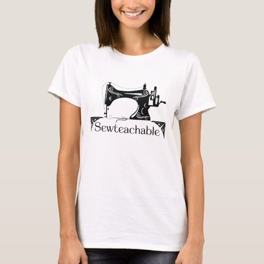 Sewteachable ビンテージ ミシン tシャツ (正面)