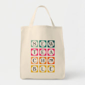 Sewteachable Colorful Squares トートバッグ (正面)