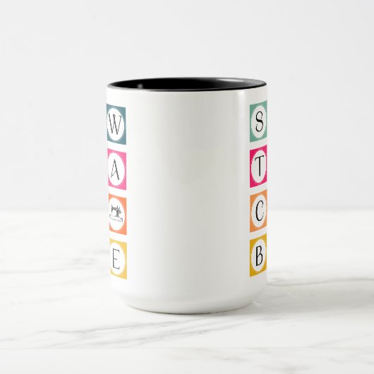 Sewteachable Colorful Squares マグカップ (中央)