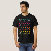 Sewteachable Colorful Squares Tシャツ (正面フル)