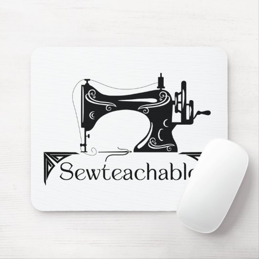 Sewteachable Vintage Sewing Machine マウスパッド (マウス)