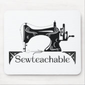 Sewteachable Vintage Sewing Machine マウスパッド (正面)