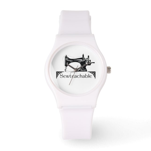 Sewteachable Watch (White) 腕時計 (正面)