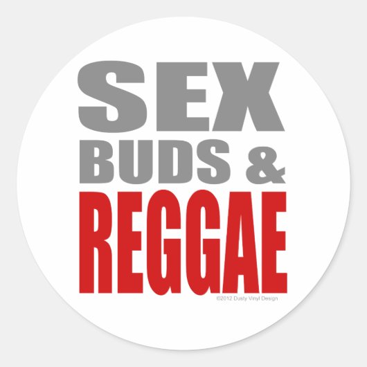 SexBuds & REGGAE ラウンドシール (正面)