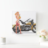 Sexieモーター時計の上のPin スクエア壁時計 (ホーム)