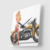 Sexieモーター時計の上のPin スクエア壁時計 (傾斜)