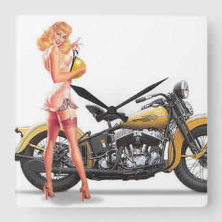 Sexieモーター時計の上のPin スクエア壁時計