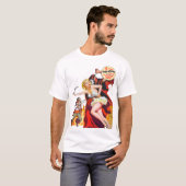 Sexy Girl Red Skull Slayer Horror Pin Up Blonde Tシャツ (正面フル)