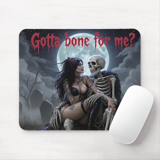 Sexy Halloween Mousepad- "Got a Bone for Me ?" マウスパッド (マウス)
