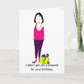Sexy Millennial Sarcastic Birthday Card カード (正面)