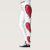 Sexy Red Heart Gym Activewear レギンス (左)