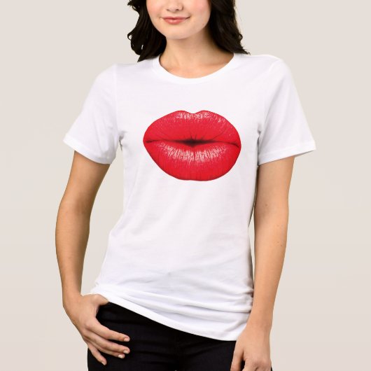 Sexy RED lips トライブレンドＴシャツ (正面)