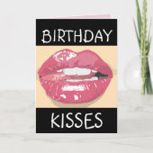 SEXY ROMANTIC LIPS BIRTHDAY Greeting Card HUSBAND カード (正面)