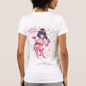 Sexy Santa Marry Cristmas Pink Heart Anime Diva Tシャツ (裏面)