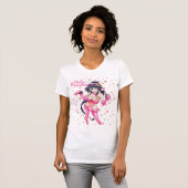 Sexy Santa Marry Cristmas Pink Heart Anime Diva Tシャツ (正面フル)