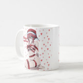 Sexy Santa Marry Cristmas Wrapped Anime Girl コーヒーマグカップ (正面左)