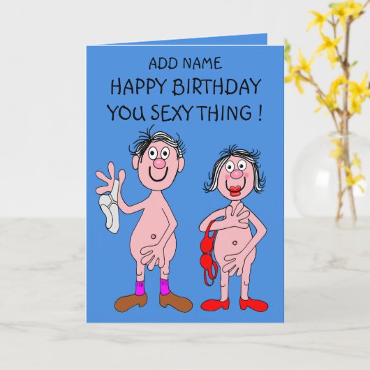 Sexy thing bIrthday card カード (黄色い花)
