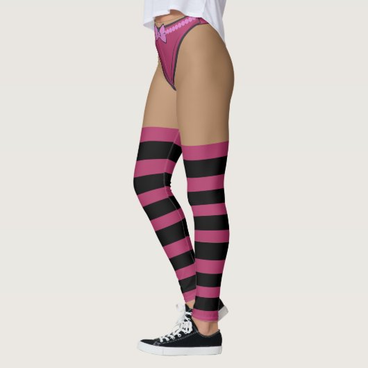 Sexy Underwear leggings with pull up candy socks レギンス (左)