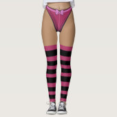 Sexy Underwear leggings with pull up candy socks レギンス (正面)
