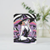 Sexy Witch and Mushrooms ポストカード (スタンド正面)