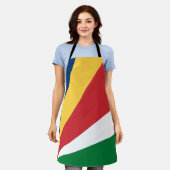 Seychelles Flag エプロン (着用した状態)