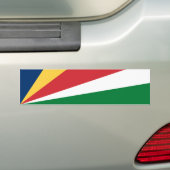 Seychelles Flag バンパーステッカー (車上)