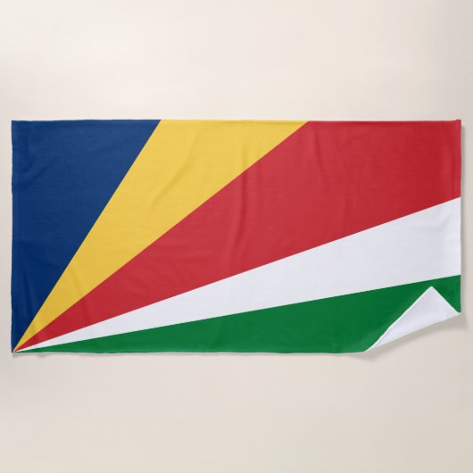 Seychelles Flag ビーチタオル (正面)