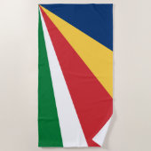 Seychelles Flag ビーチタオル (正面)