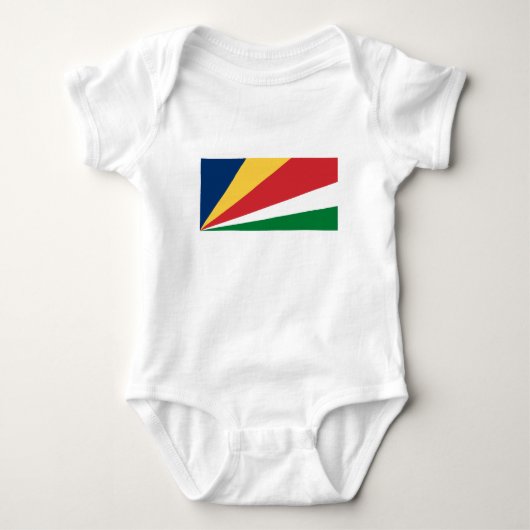 Seychelles Flag ベビーボディスーツ (正面)