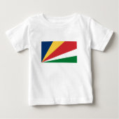 Seychelles Flag ベビーTシャツ (正面)